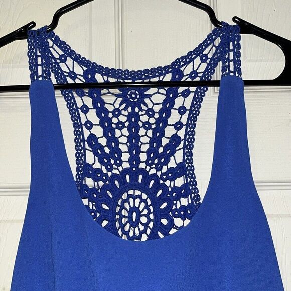 Naked Zebra Sleeveless Dress Cobalt Blue Elastic‎ Waist  Womens Small - Picture 2 of 12